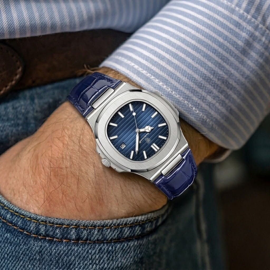 Patrizio – Classic Leather Strap Watch Patrizio – Classic Leather Strap Watch Blue Wolf Store